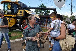 Jiboia circula pelo parque no &uacute;ltimo dia de Efapi