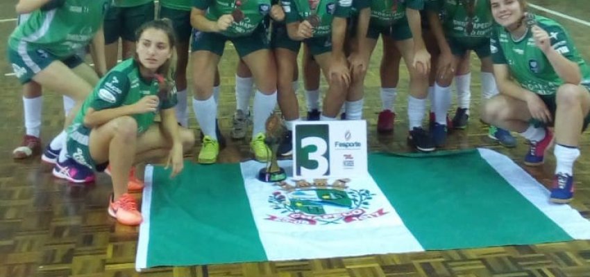Futsal feminino leva bronze e v&ocirc;lei masculino deixa os Joguinhos Abertos