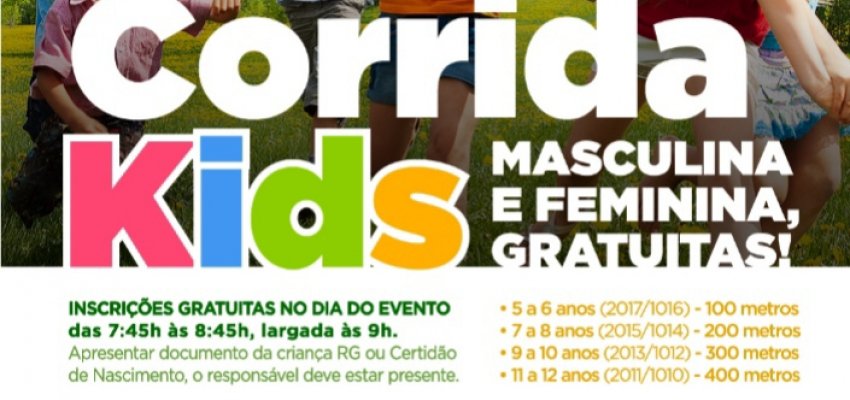 Domingo tem Corrida Kids e Cidade em Movimento