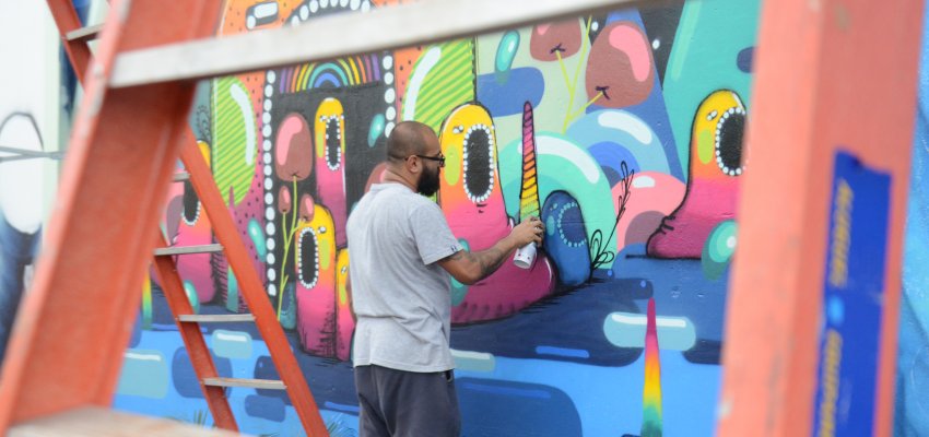Festival de Grafitti movimenta  a comunidade do bairro Santo Ant&ocirc;nio