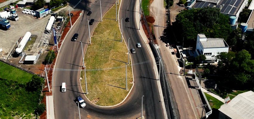 Obras visam melhorar a seguran&ccedil;a e a mobilidade no tr&acirc;nsito da regi&atilde;o Sul de Chapec&oacute; 