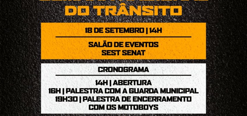 Programa&ccedil;&atilde;o da Semana Nacional do Tr&acirc;nsito inicia nesta quinta-feira