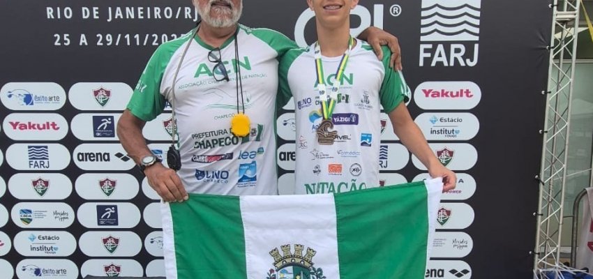 Nadador da Prefeitura de Chapec&oacute;/ACN &eacute; vice-campe&atilde;o brasileiro
