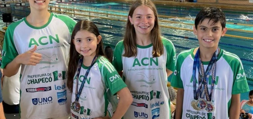 Jovem nadador da Prefeitura de Chapec&oacute;/ACN &eacute; vice-campe&atilde;o catarinense